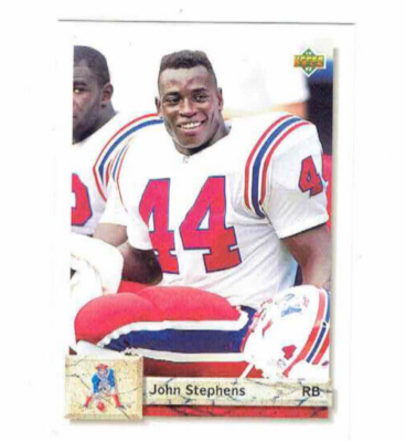 John Stephens New England Patriots #44 RB #432 Upper Deck 1992