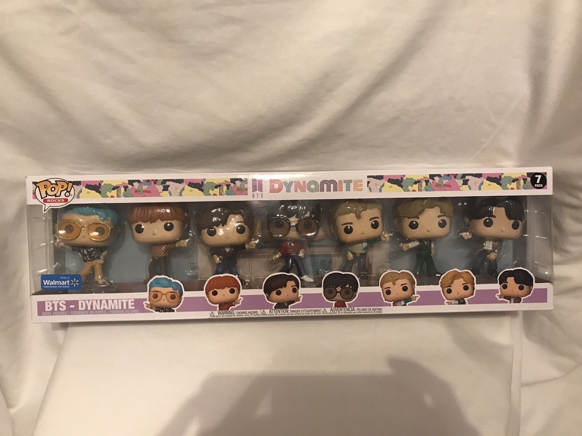 NEW Funko POP Rocks BTS Dynamite 7 Pack Set Walmart Exclusive In