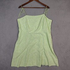 Old Navy Cami Dress Women's 2XL Green Floral Ditsy Tie Strap Smocked Preppy NWT