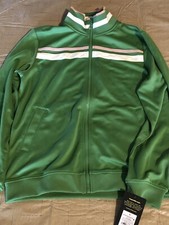 Art Class Jacket Girls Large Green White Pink Stripe Pockets long sleeve NWT