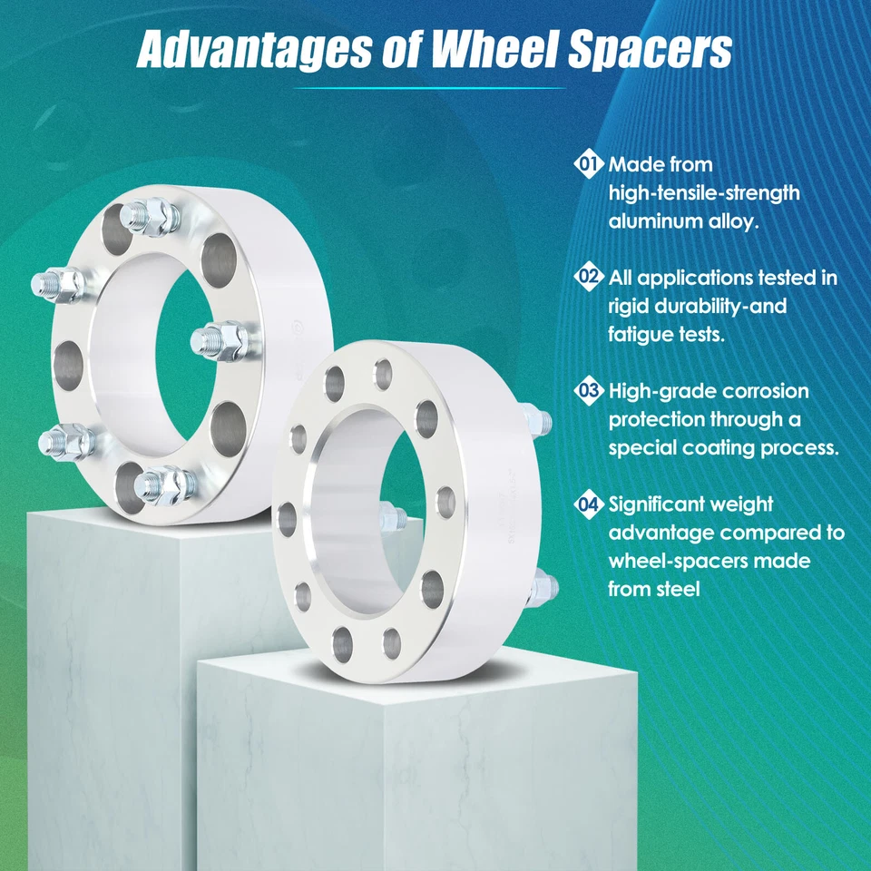 4PC 2" Wheel Spacers 5x150 14x1.5 for Toyota Tundra Sequoia Lexus LX470 LX570 - Image 4 of 4