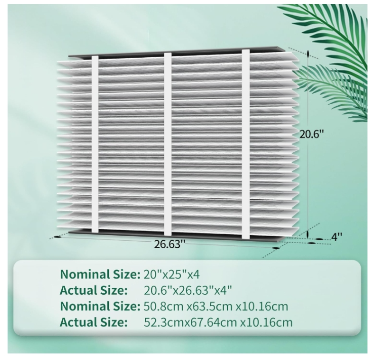 2-pack-213-replacement-filter-20-x-25-x-4-air-filter-ebay