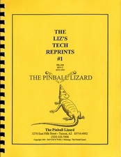 1995 THE LIZ'S TECH REPRINTS #1 PBL-098 PINBALL MACHINE MANUAL - NEW!