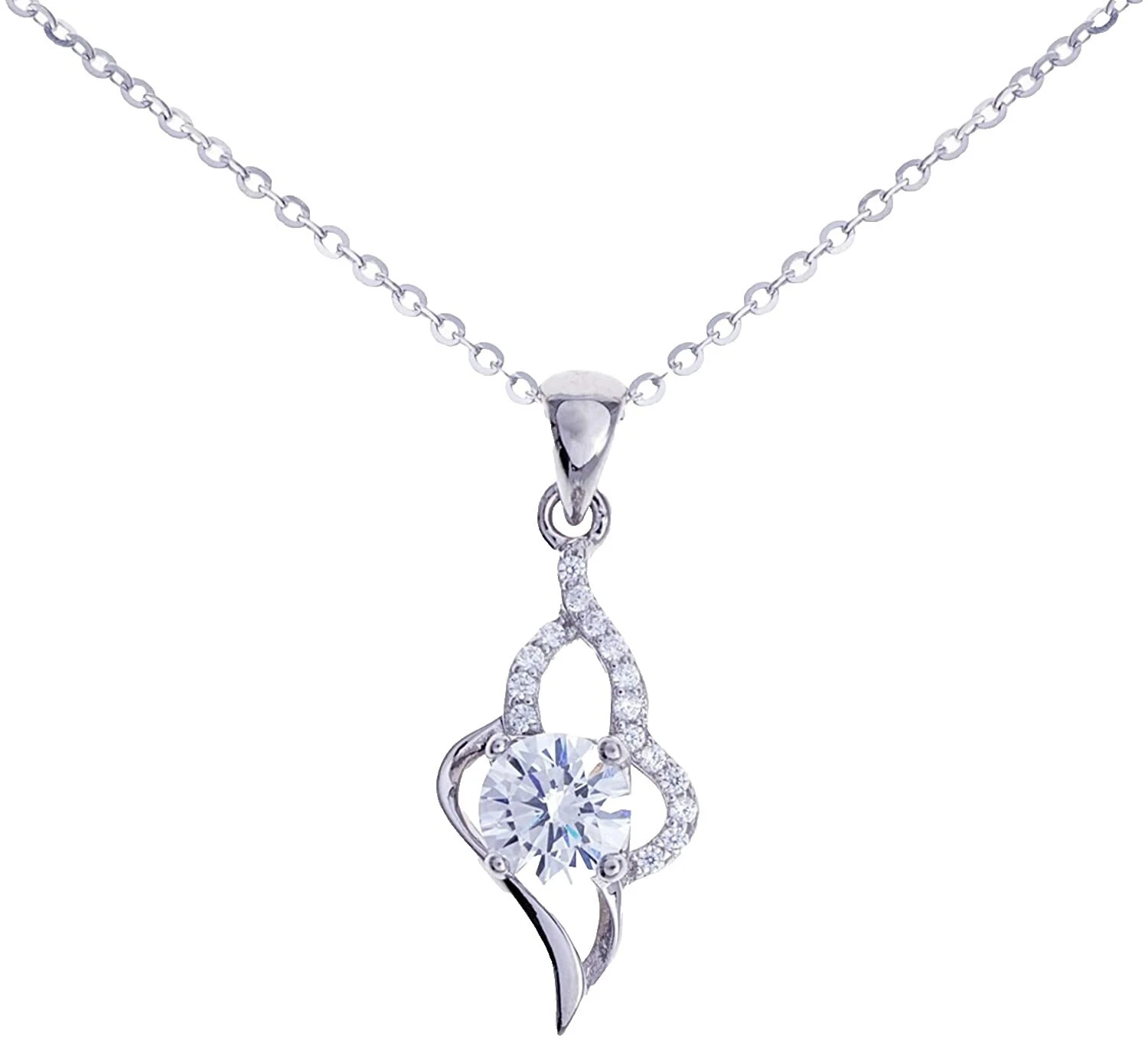 Цепочка из стерлингового серебра с кристаллами ожерелья и кулоны ручной работы