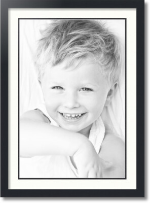 ArtToFrames Collage Mat Picture Photo Frame 1 16x24'' Openings in Black 652