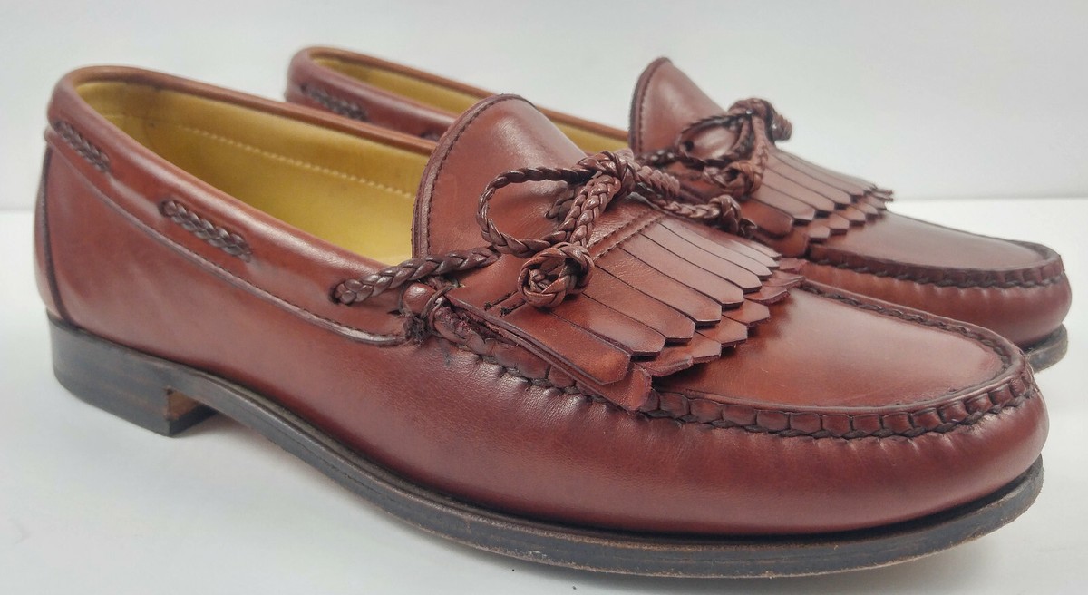 Allen Edmonds Woodstock Loafers Brown Size 9E Allen Edmonds Loafers Men 11.5D Woodstock Shoes Brown Woven  main image 2