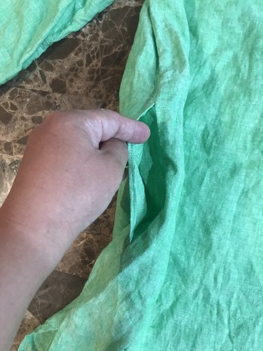 Lilly Pulitzer Dress Women Green Linen Tunic Shirt Peasant Cottage Cutesy Preppy - Picture 5 of 13