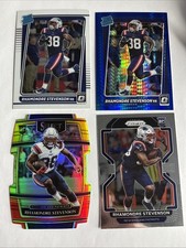 (4) 2021 Rhamondre Stevenson Rookie Football Cards - New England Patriots