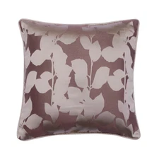 Purple Decorative Throw Pillow Cover, 16"x16" Silk Cushion - Eternal Bloom