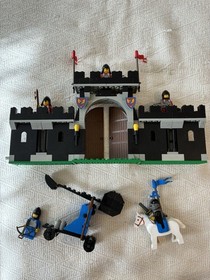 Lego Castle Black Knights Knight's Stronghold Set 6059 1990 Complete One Plume