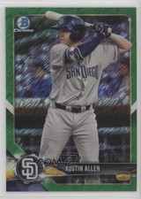 2018 Bowman Chrome Prospects Green Shimmer Refractor /99 Austin Allen 6u5