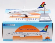 INFLIGHT 1:200 South African Airways Airbus A320 Diecast Aircraft Model ZS-SZC