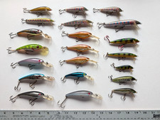 Lot de leurres de pêche Rapala et Wally Divers, shad rap, compte à rebours, flotteurs,