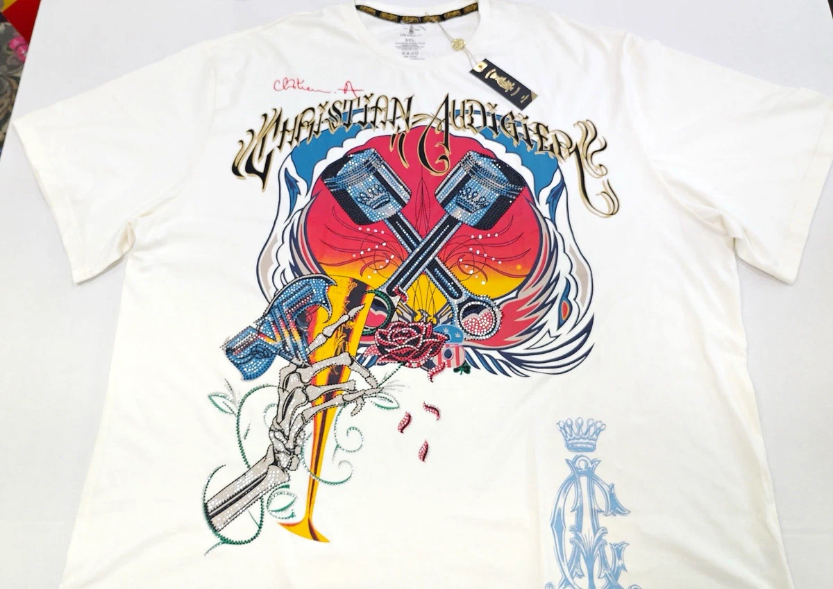 Christian Audigier Skull T-Shirts for Men for sale | eBay