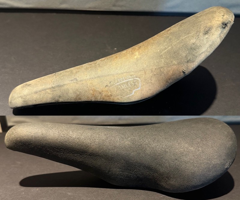 Lot of 2 Vintage Fujita Professional Seamless Super Soft & Super Y.F.C. Saddles
