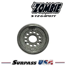 S-TZ-64P87T Team Zombie Thin Low Friction Hardened 87T Spur Gear 64P