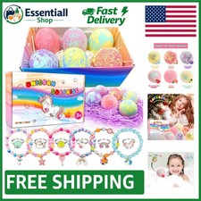 Organic Unicorn Bath Bombs with Vibrant Surprises - Perfect Easter Gifts