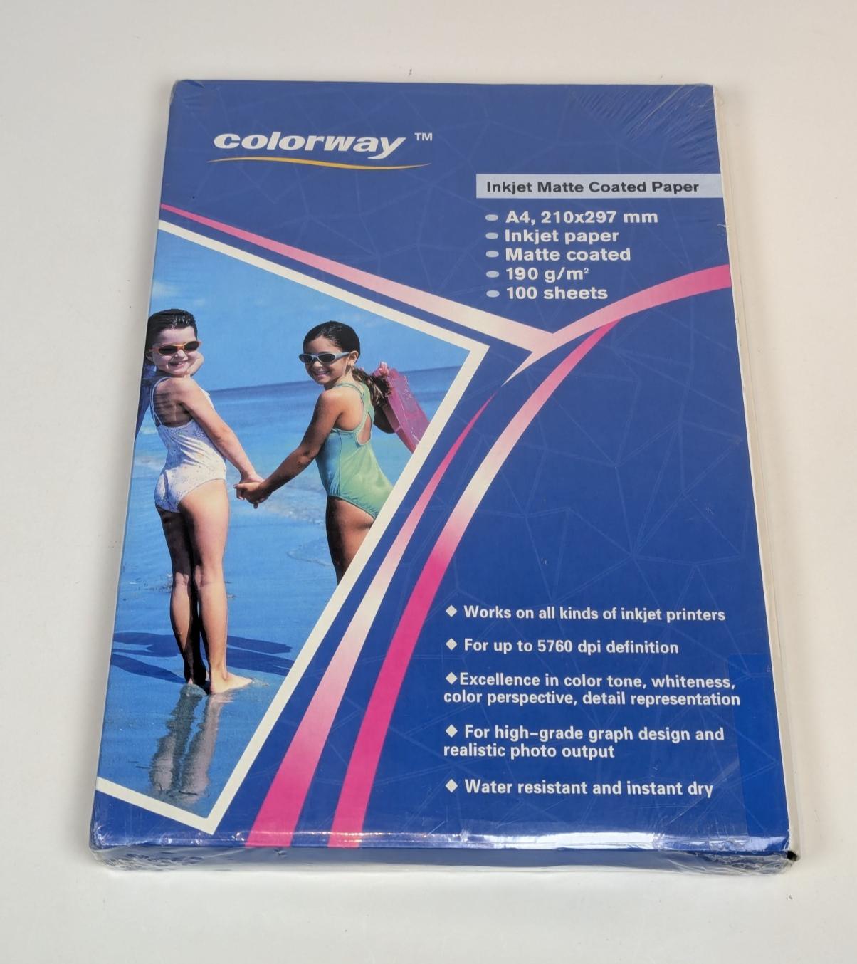 A4 Inkjet Matte Coated Paper Single Sided - 190 GSM - 100 Sheets - Colorway NEW!