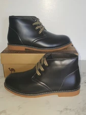 Camel Crown Vintage Chukka Boot Mens 9.5 Dark Brown Leather Small Defect On Sole