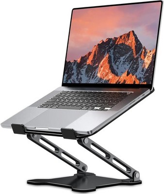 Laptop Stand Ergonomic Portable Adjustable Height Laptop Holder Metal Foldable