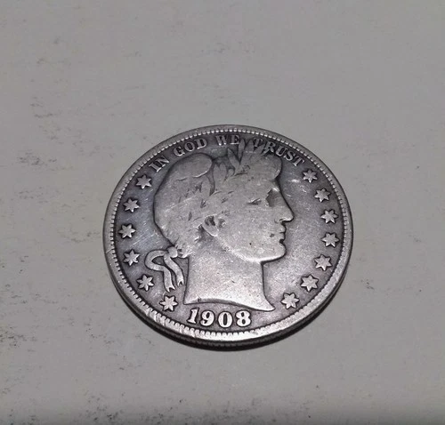 1908 D. Barber Liberty Head Half Dollar..