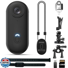 4K Mini Body Camera, 128GB Thumb Size Wearable Cam, Hands Free Ac