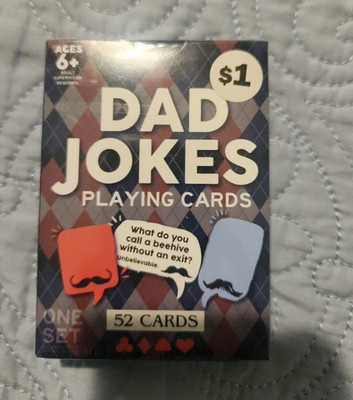 RMS International Dad Jokes Humor Playing Cards Deck, 52 Cards