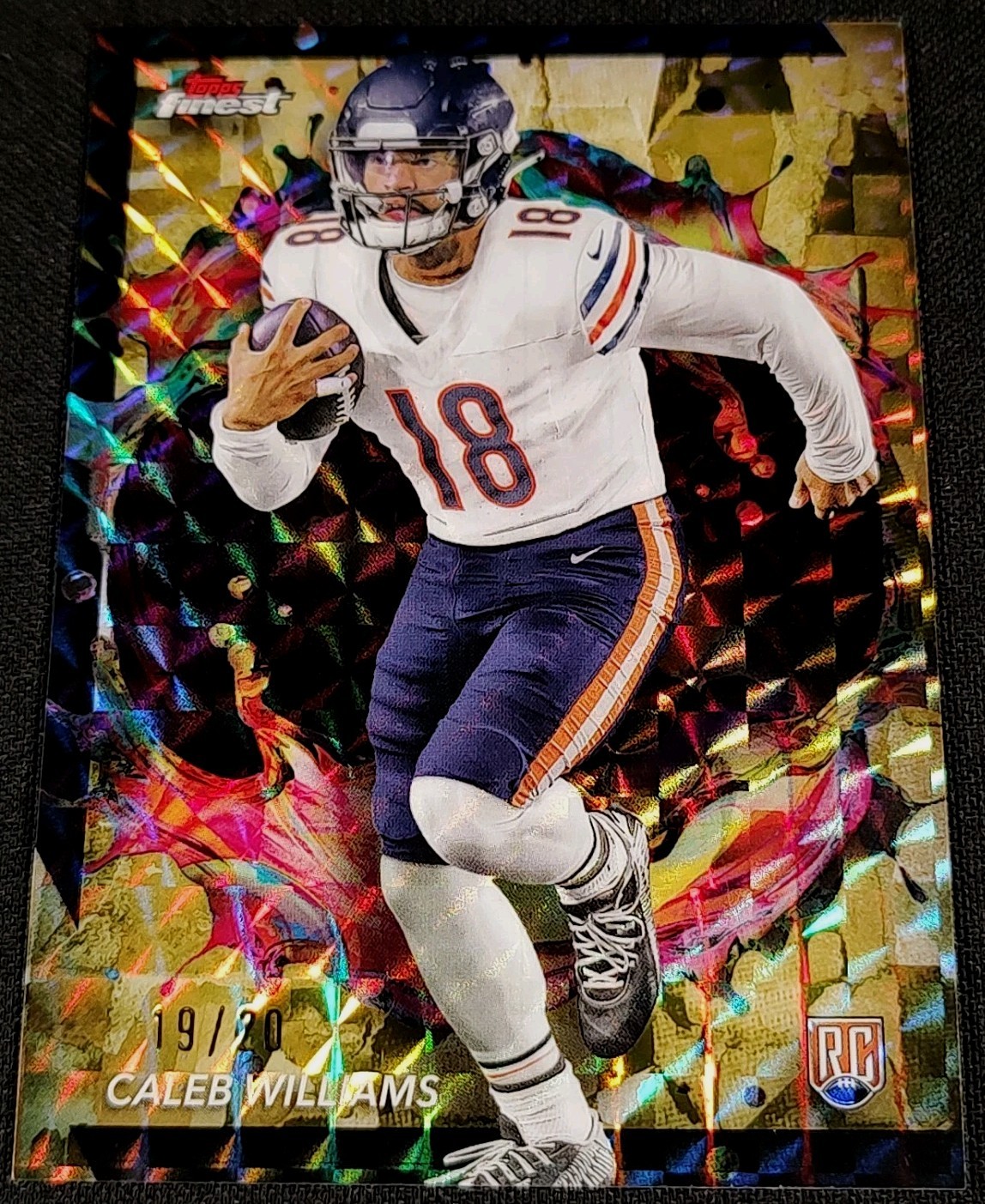 SSP RC #'d /20 CALEB WILLIAMS GOLD REFRACTOR ⚡TRUE ROOKIE #247 2024 Topps Finest