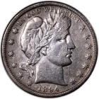 1894-P Barber Half Dollar 50C VF/XF+ Extremely Fine Cleaned Details Philadelphia