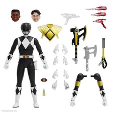 Super7 ULTIMATES Mighty Morphin Power Rangers Black Ranger - 7 Power Rangers ...