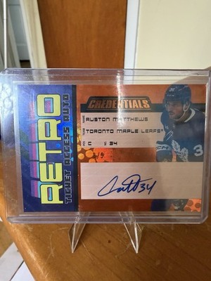 23-24 Credentials Retro Ticket Access Auston Matthews 3/5 USA GOLD MEDAL WINNER