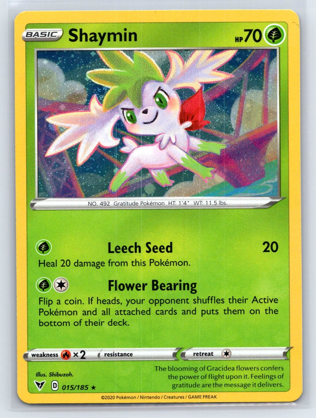 Shaymin (Cosmos Holo) 015/185 Miscellaneous Cards & Products Pokemon NM