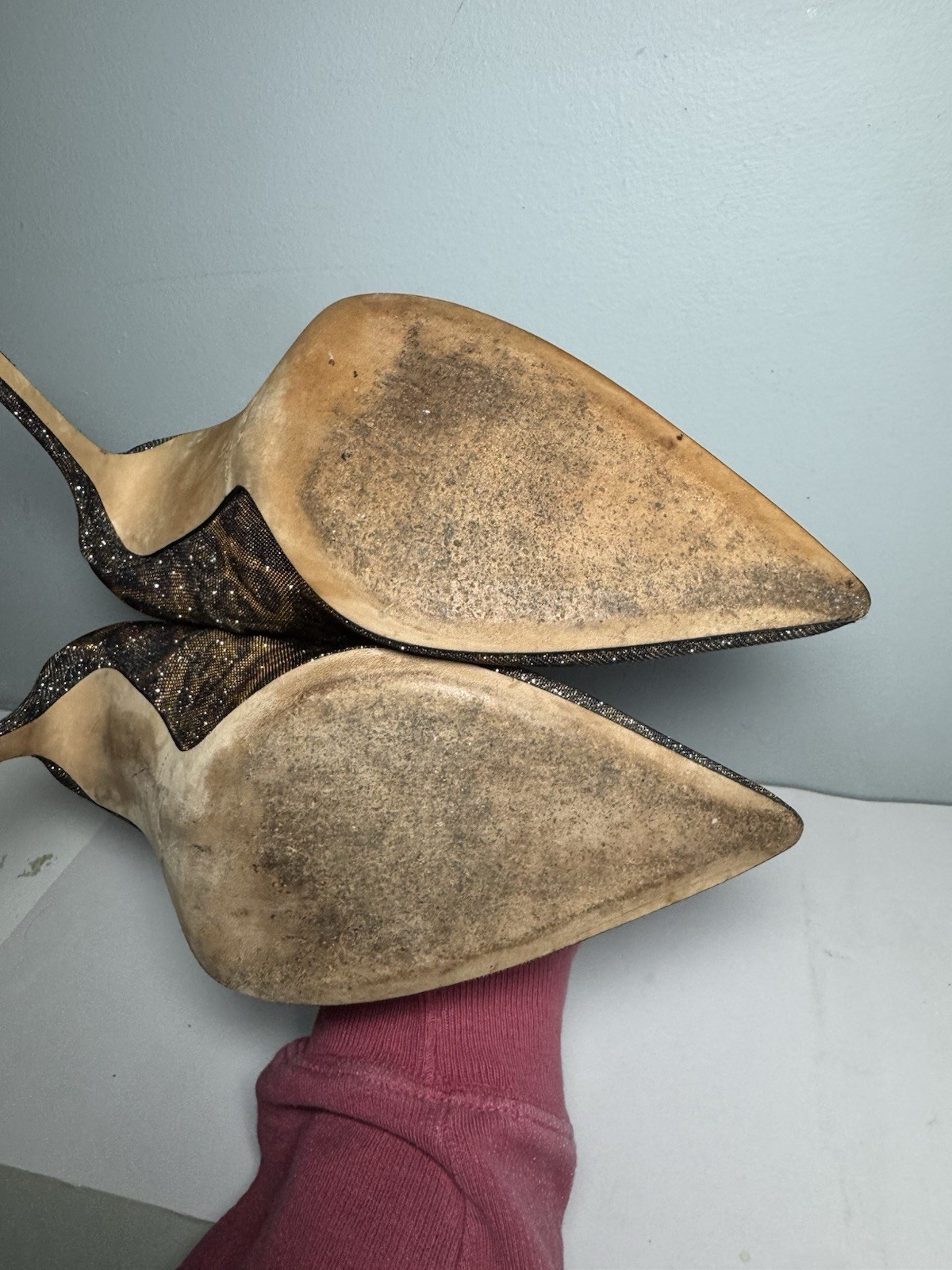 SJP Sarah Jessica Parker Fawn Brown Sparkling Animal Print Heels Size 39 | 8.5