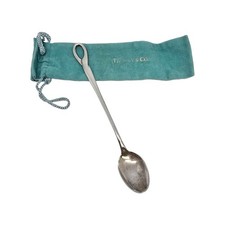 1984 Tiffany  Co Elsa Peretti Sterling Silver Padova Baby Spoon Pouch 24538