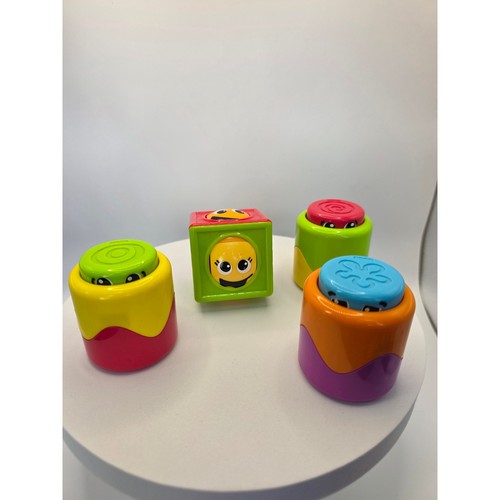 Mixed lot of Fisher Price Roller Blocks  & Peek a Boo Building Set of 4 /JJ