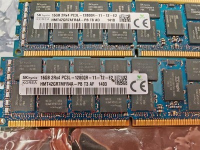 64GB (4x16GB) Hynix DDR3 ECC Registered Server RAM PC3-12800R 1600MHz