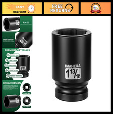 1-inch Deep Impact Socket 1-1316 Jumbo Cr-mo 6 Point For Large Axle Nut Remova 1-inch Deep Impact Socket 1-1316 Jumbo Cr-mo 6 Point For Large Axle Nut Remova