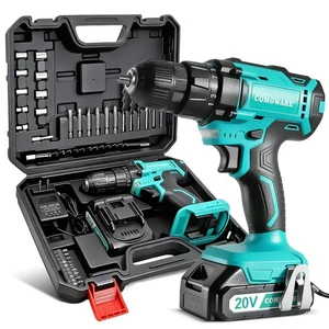 20V Cordless Drill Electric Power Drill Set With 1 Battery Charger 3/8 Chuck