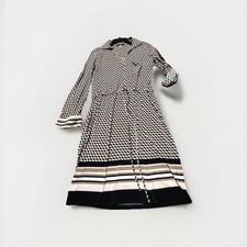 Tommy Hilfiger Multicolor Drawstring Waist Roll Tab Sleeve Dress. Sz 4. NWT!