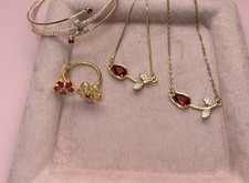 Necklace, ring, 2 bracelets, stationary, bead...
