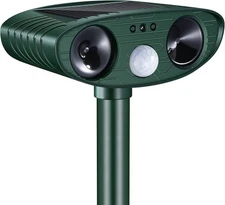 Zovenchi Solar Ultrasonic Motion Detector Green in Repellent Defender Rat