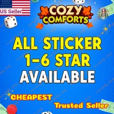 MONOPOLY COZY COMFORTS ALBUM 1⭐2⭐3⭐4⭐5⭐6⭐ STICKERS ⚡(CHEAP & FAST DELIVERY) ⚡