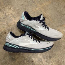 Brooks Adrenaline GTS 22 Womens 9 Gray Blue Running Shoes STAINS 