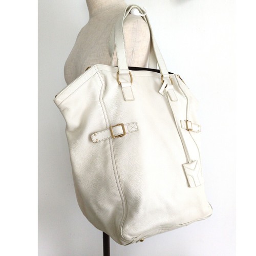Yves Saint Laurent Archive Vintage Genuine Leather Large Shoulder Tote Bag Italy