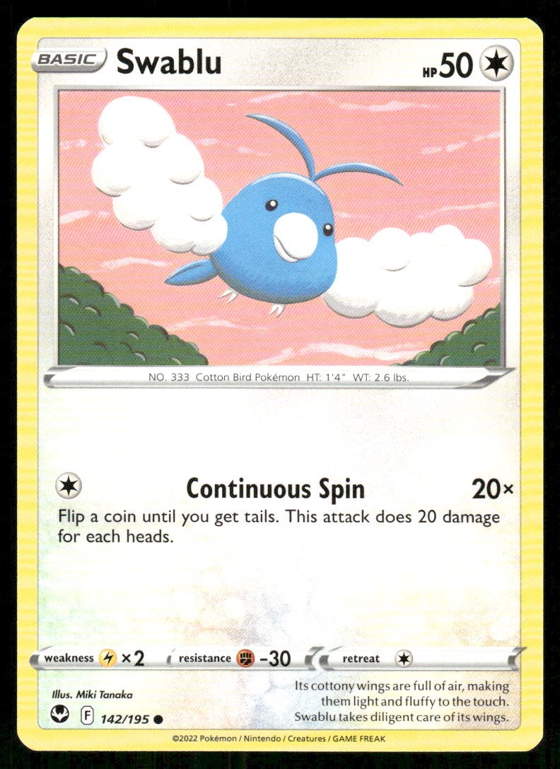 Swablu SWSH12: Silver Tempest [142/195] NM Pokemon