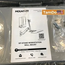 Mount-It! MI-7905 Sit-Stand Workstation Wall Mount Adjustable Monitor Arm