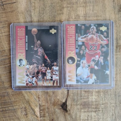 1995 UPPER DECK ''MAJOR  ATTRACTIONS'' MICHAEL JORDAN  2X