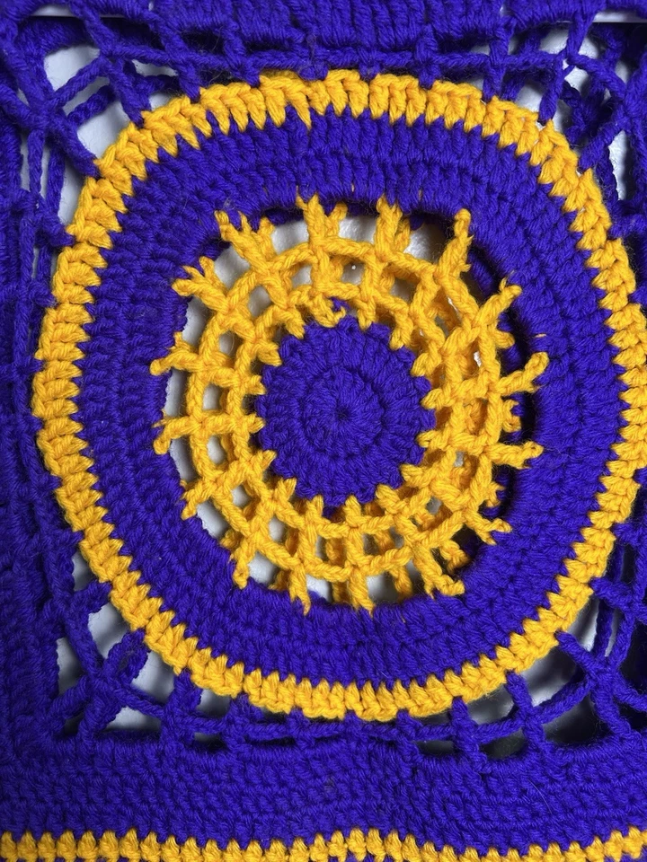 Girls Vintage Retro Crocheted Vest. Sx 6. 70’s Boho LSU  Hippie Costume See Desc - Image 4 of 4