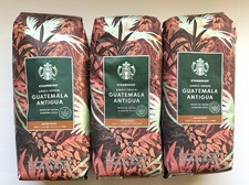 Starbucks Whole Bean Coffee 3 Bags Lot 16oz Guatemala Antigua Blend Medium ☕️ 14.00 per pound
