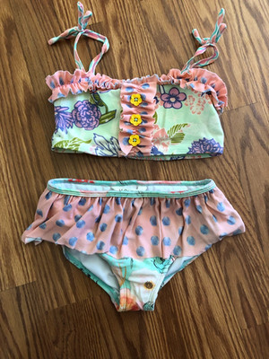 Matilda Jane floral & Polka dot girls Swimsuit 2 pc. bikini